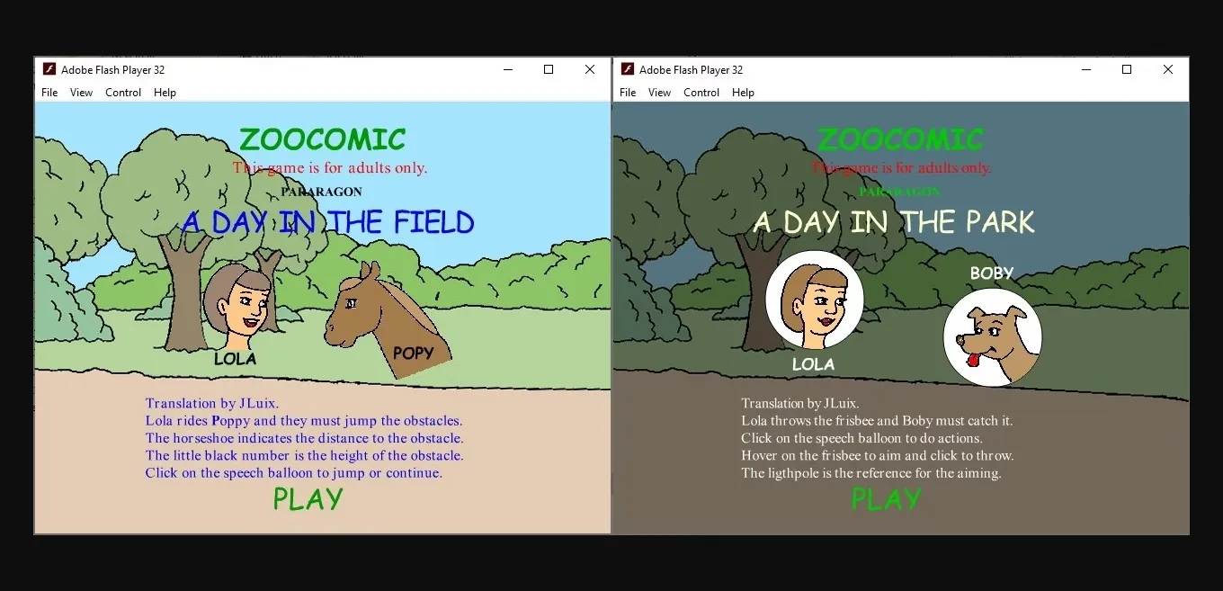 Collection Flash Completed ZOOCOMIC games [v1.1] [Pararagon] | Free Adult Games