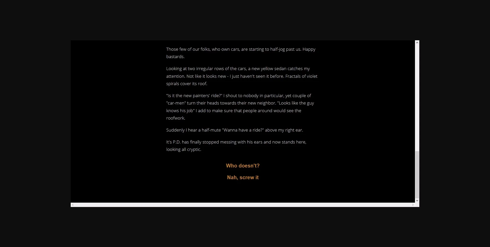 HTML Abandoned  Fiddle  - an interactive story [v1.0] [Puppetknight] | Free Adult Games