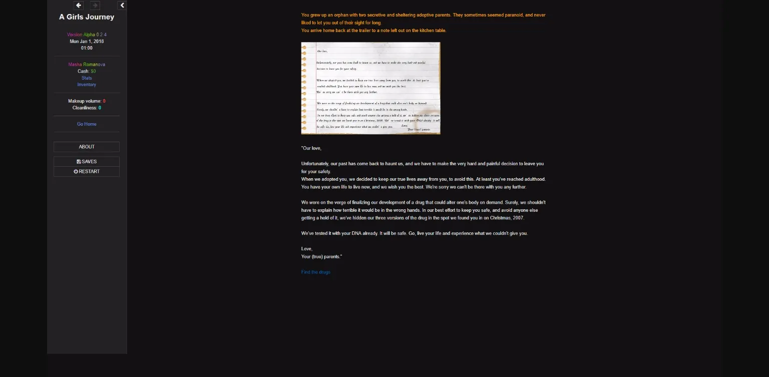 HTML Abandoned A Girl's Journey [v0.2.4] [Alyonsa] | Free Adult Games