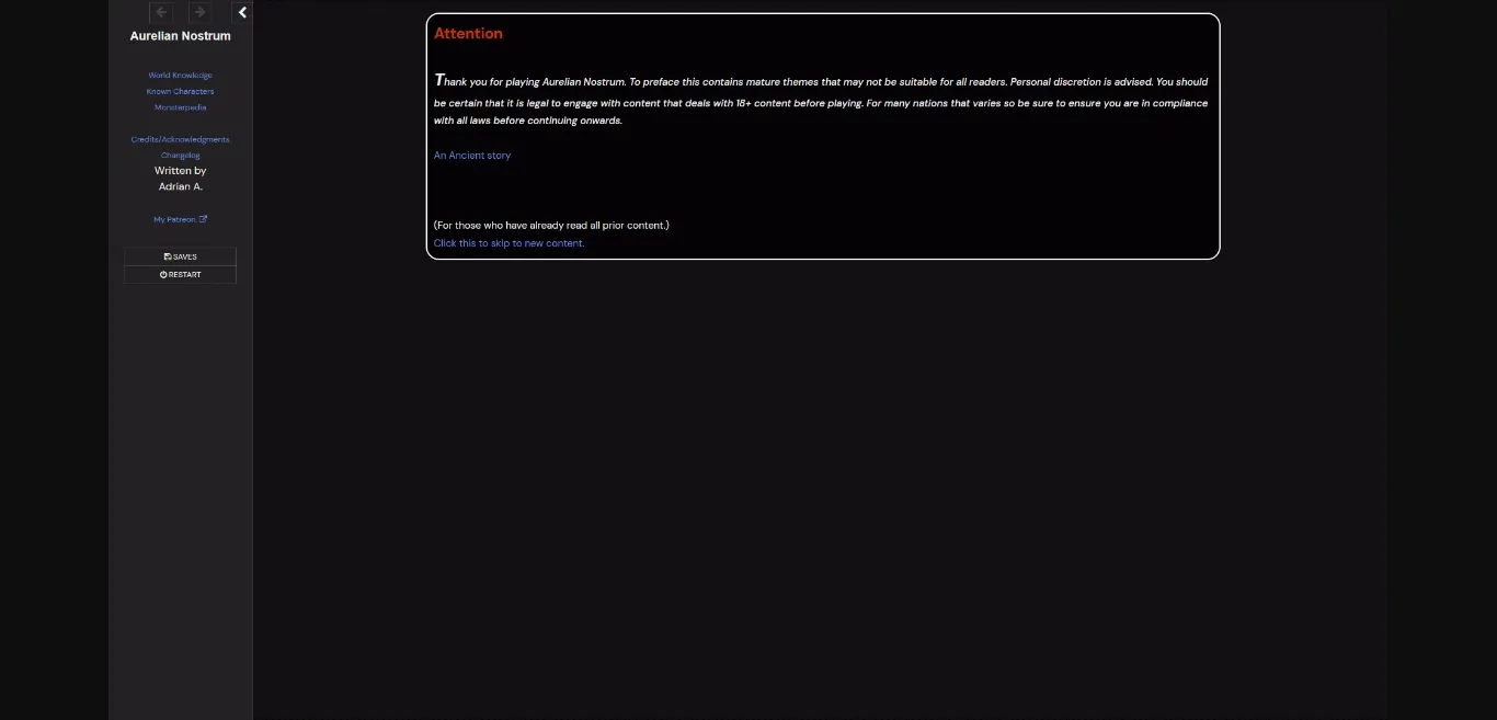 HTML Abandoned Aurelian Nostrum [v2.2.0] | Free Adult Games