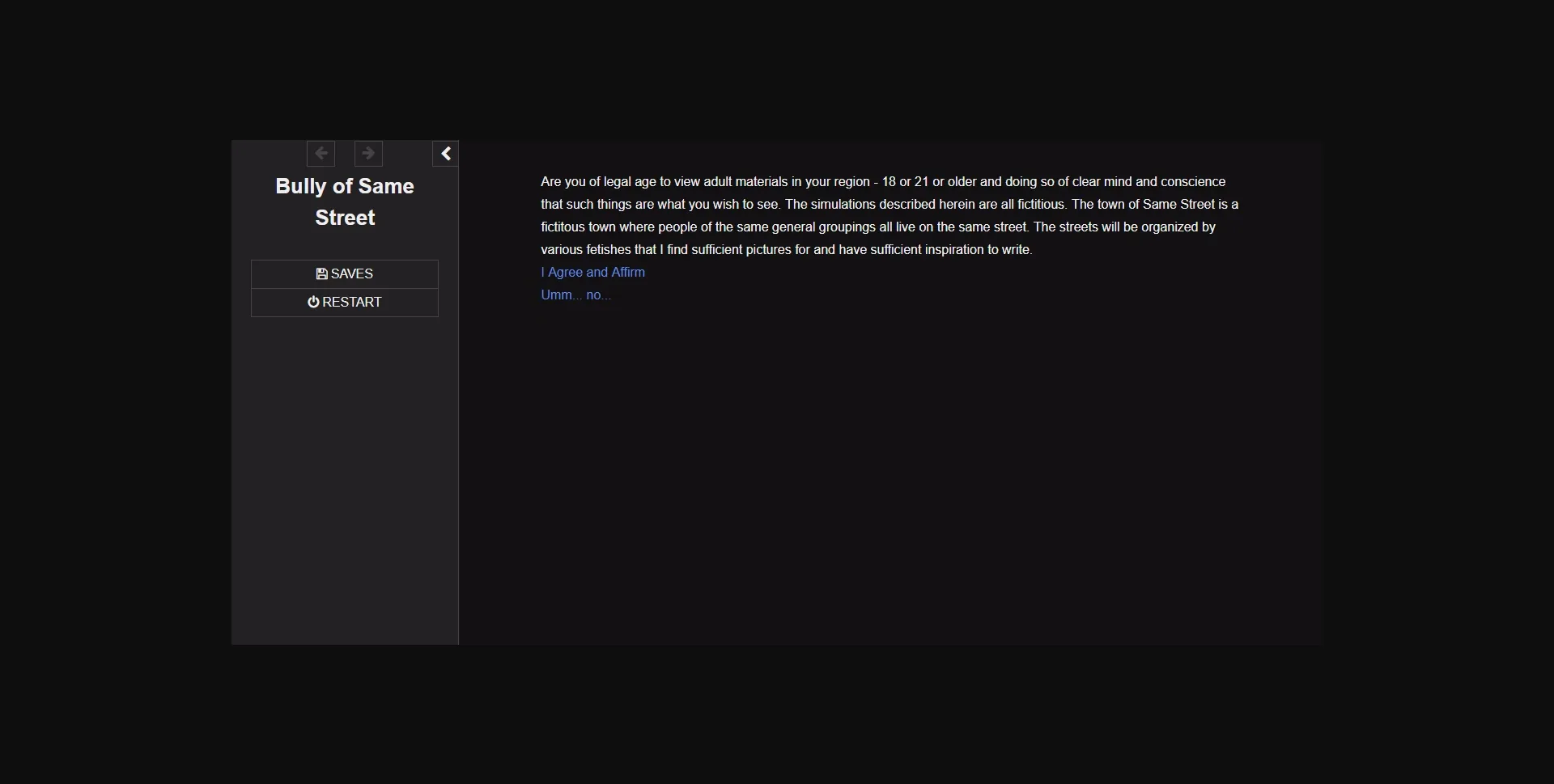 HTML Abandoned Bully Of Same Street [Concept w Hotfix] [Phaedrusinexile] | Free Adult Games