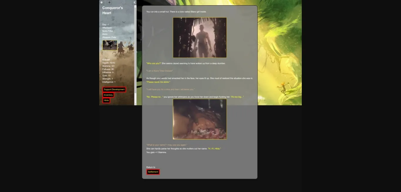 HTML Abandoned Conqueror's Heart [v0.042] [Mad King Cinema] | Free Adult Games