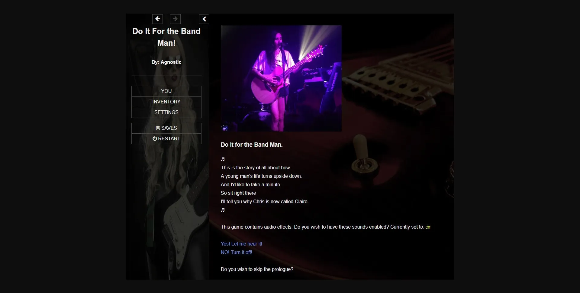 HTML Abandoned Do It for the Band Man [v0.3.7] [agnostic] | Free Adult Games