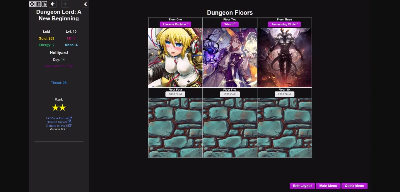 HTML Abandoned Dungeon Lord  A New Beginning [v0.2.2] [Dungeon Gaming] | Free Adult Games