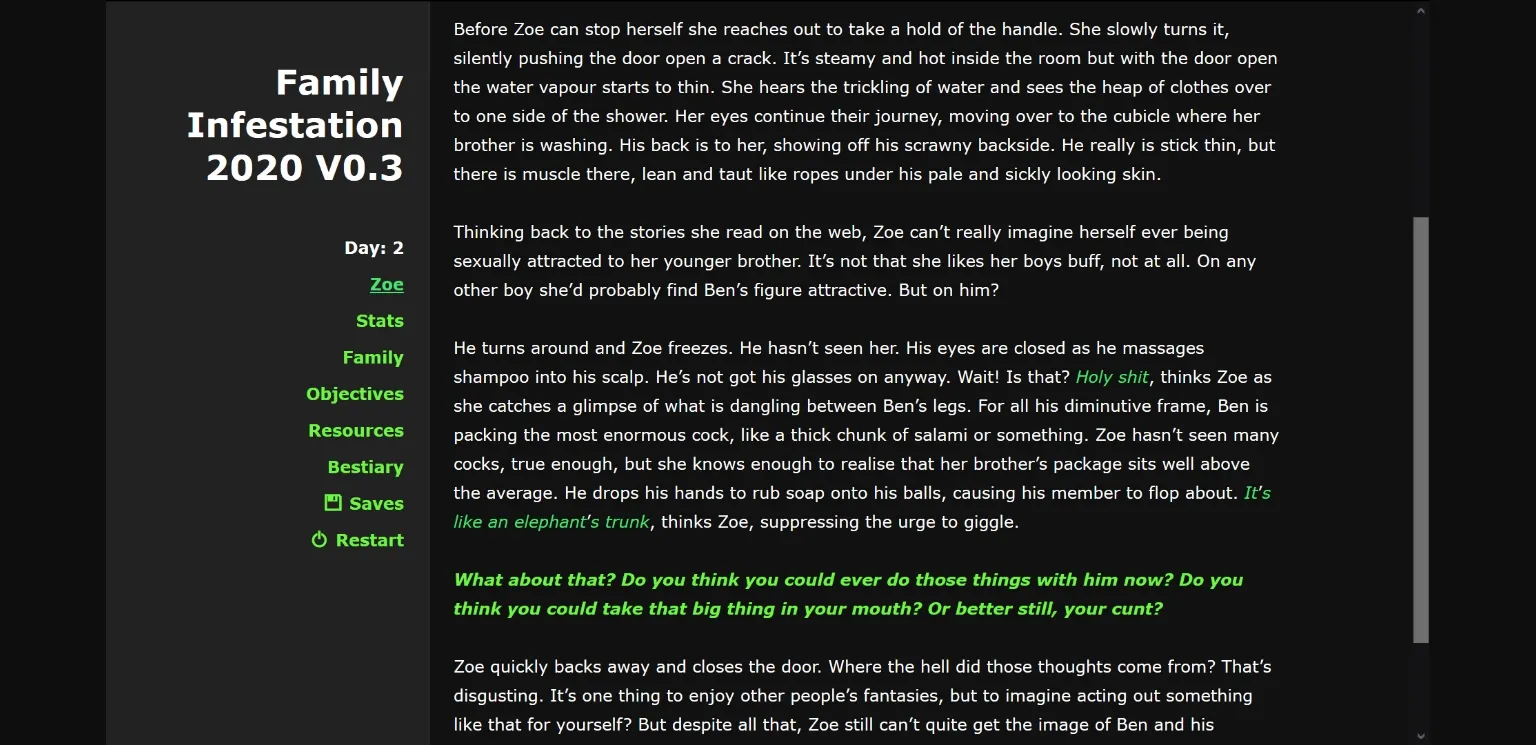 HTML Abandoned Family Infestation [v0.3.4] [Pizznazz] | Free Adult Games