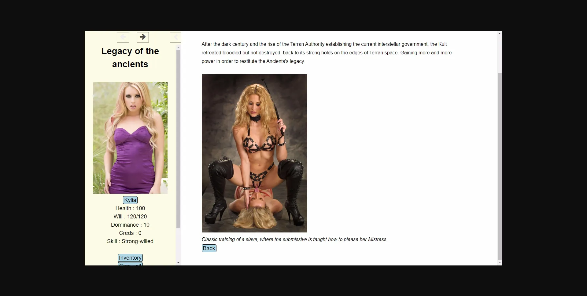 HTML Abandoned Legacy of the Ancients [v1.01b] [lilith123] | Free Adult Games