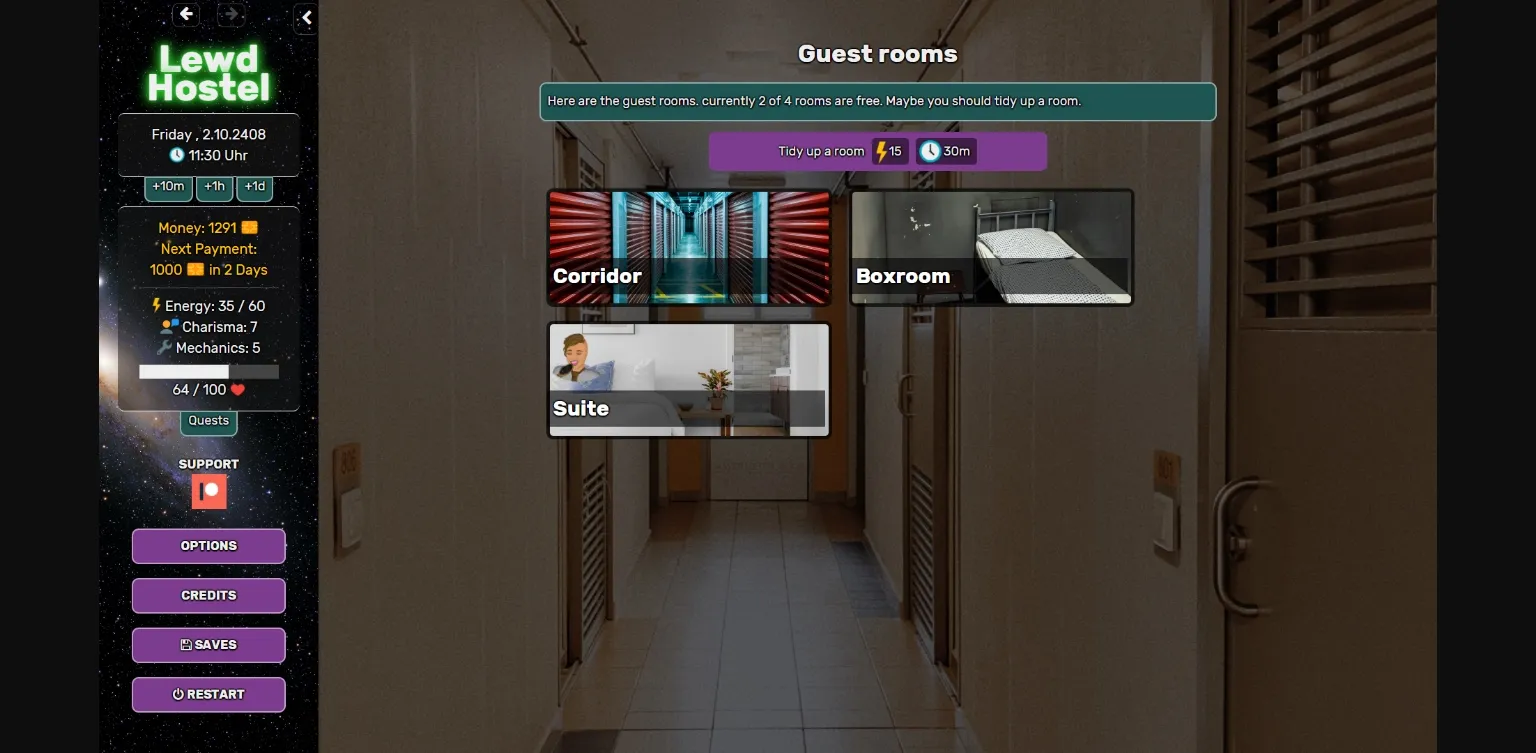 HTML Abandoned LewdHostel [v1.0] [Mediumfries] | Free Adult Games