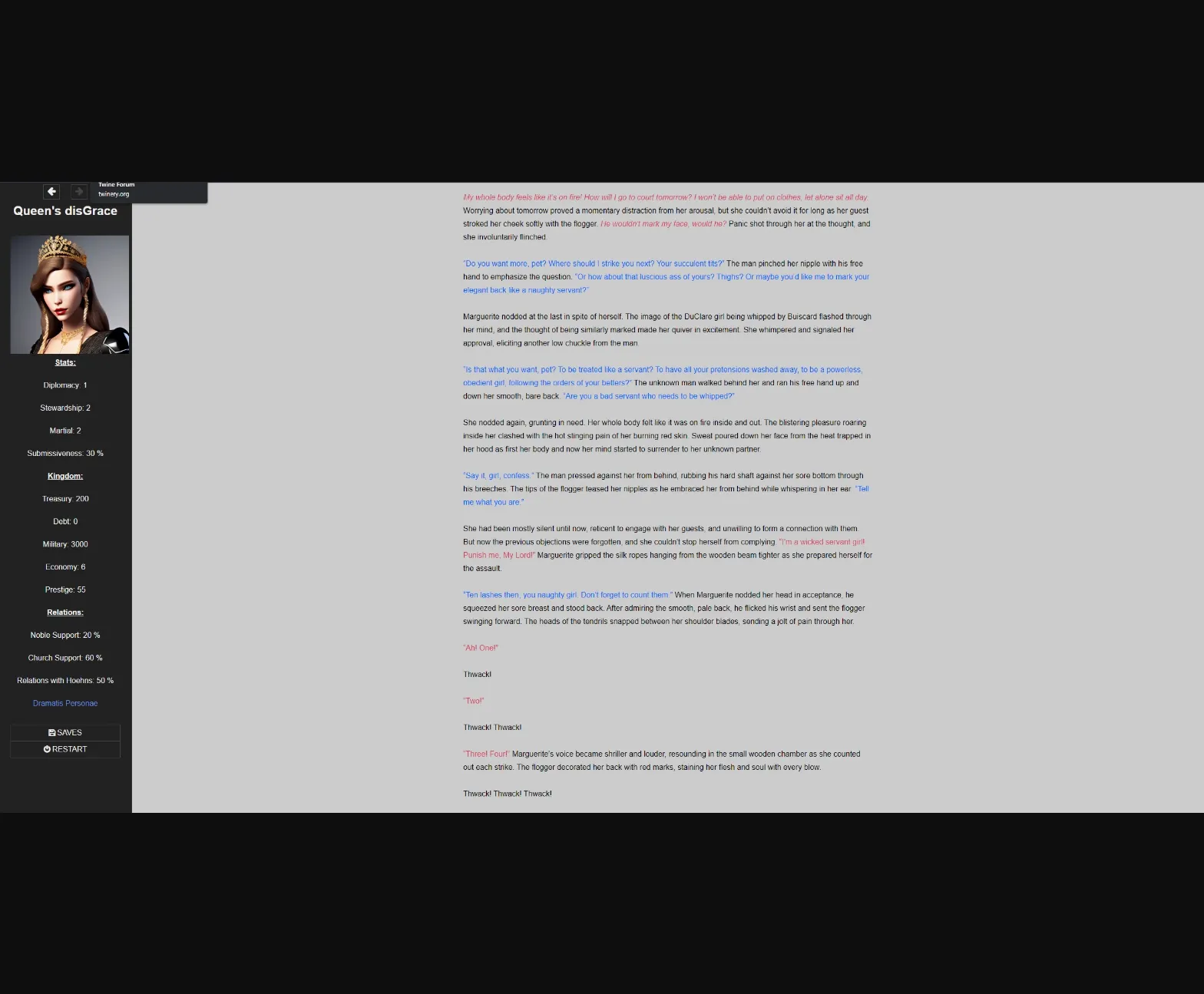 HTML Abandoned Queen's disGrace [v0.40] [Endless_Effrontery] | Free Adult Games