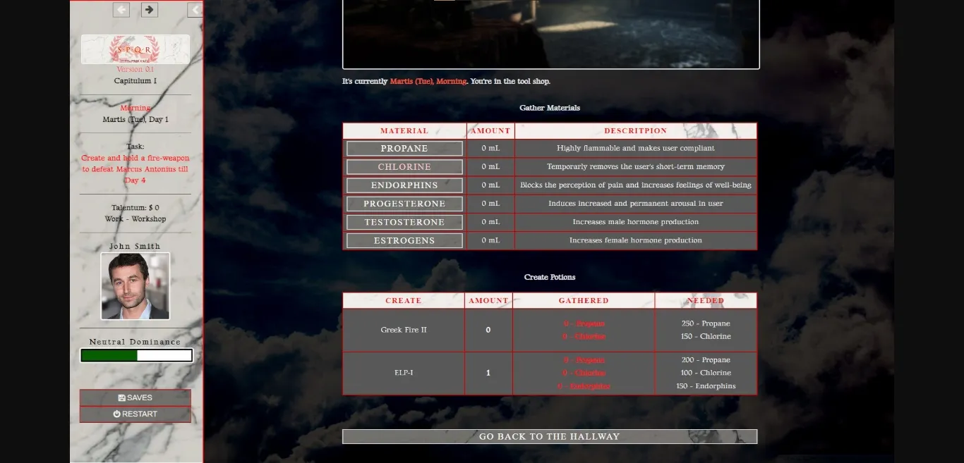 HTML Abandoned Roman Alchemist [v0.4] [The Emperor King] | Free Adult Games