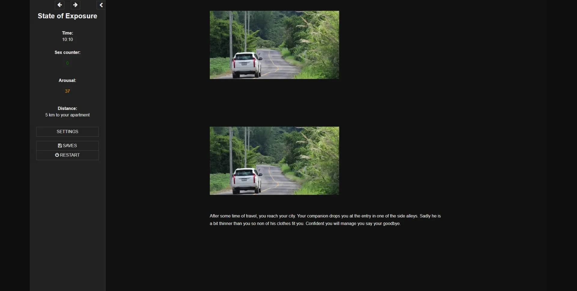 HTML Abandoned State of Exposure [v0.1] [randiel] | Free Adult Games