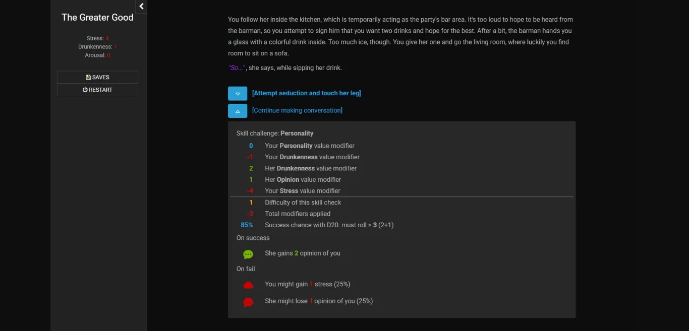 HTML Abandoned The Greater Good [v0.1.8 b9] [ElysiumDev] | Free Adult Games