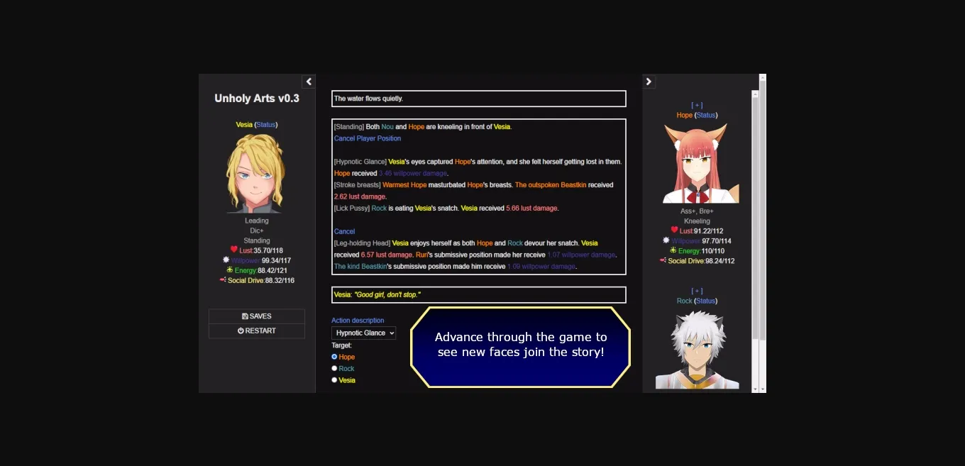 HTML Abandoned Unholy Arts [v0.4.6] [Deep Interactivity] | Free Adult Games