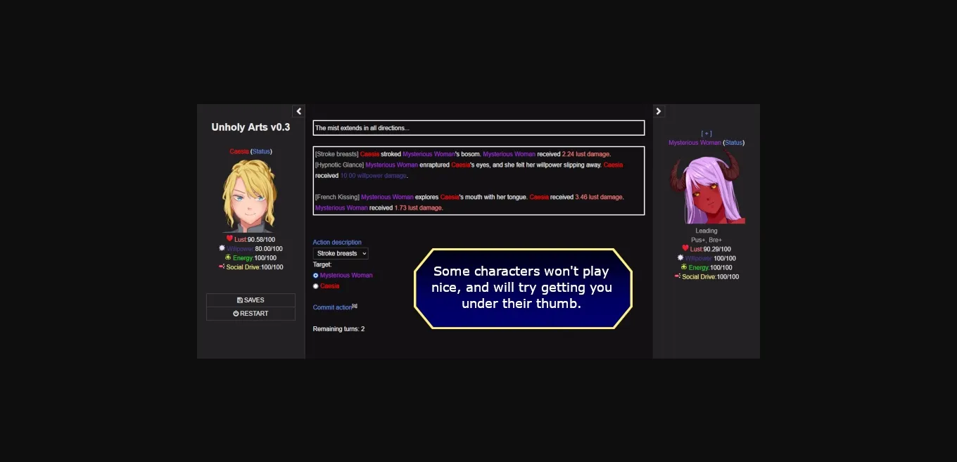 HTML Abandoned Unholy Arts [v0.4.6] [Deep Interactivity] | Free Adult Games