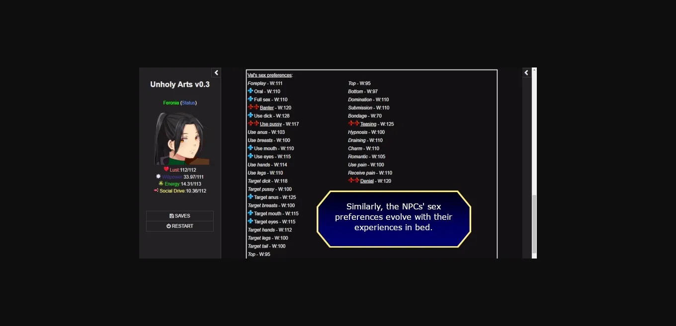 HTML Abandoned Unholy Arts [v0.4.6] [Deep Interactivity] | Free Adult Games