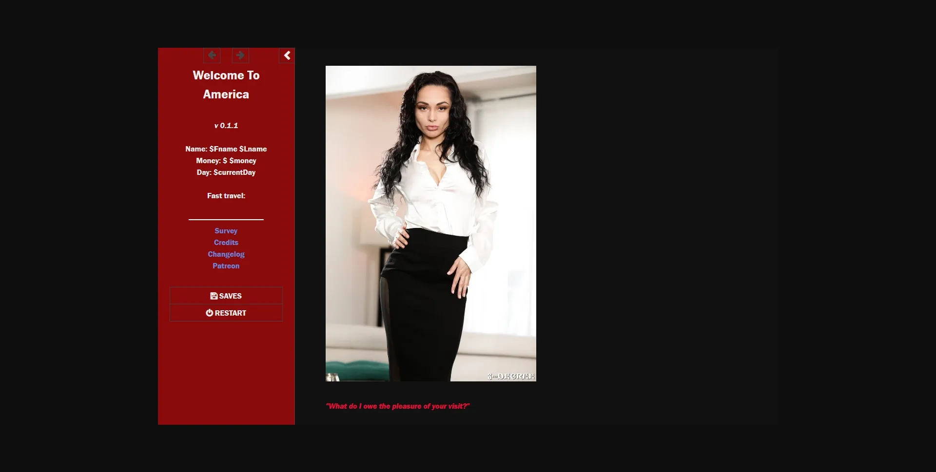 HTML Abandoned Welcome to America [v0.1.3] [CaptainText] | Free Adult Games