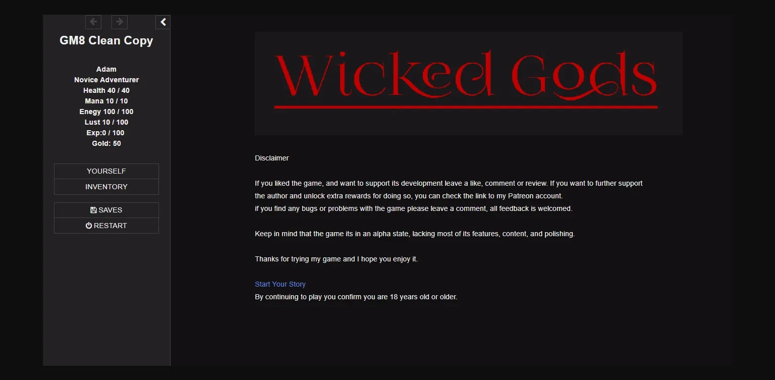 HTML Abandoned Wicked Gods [v0.2b] [Nerzury] | Free Adult Games