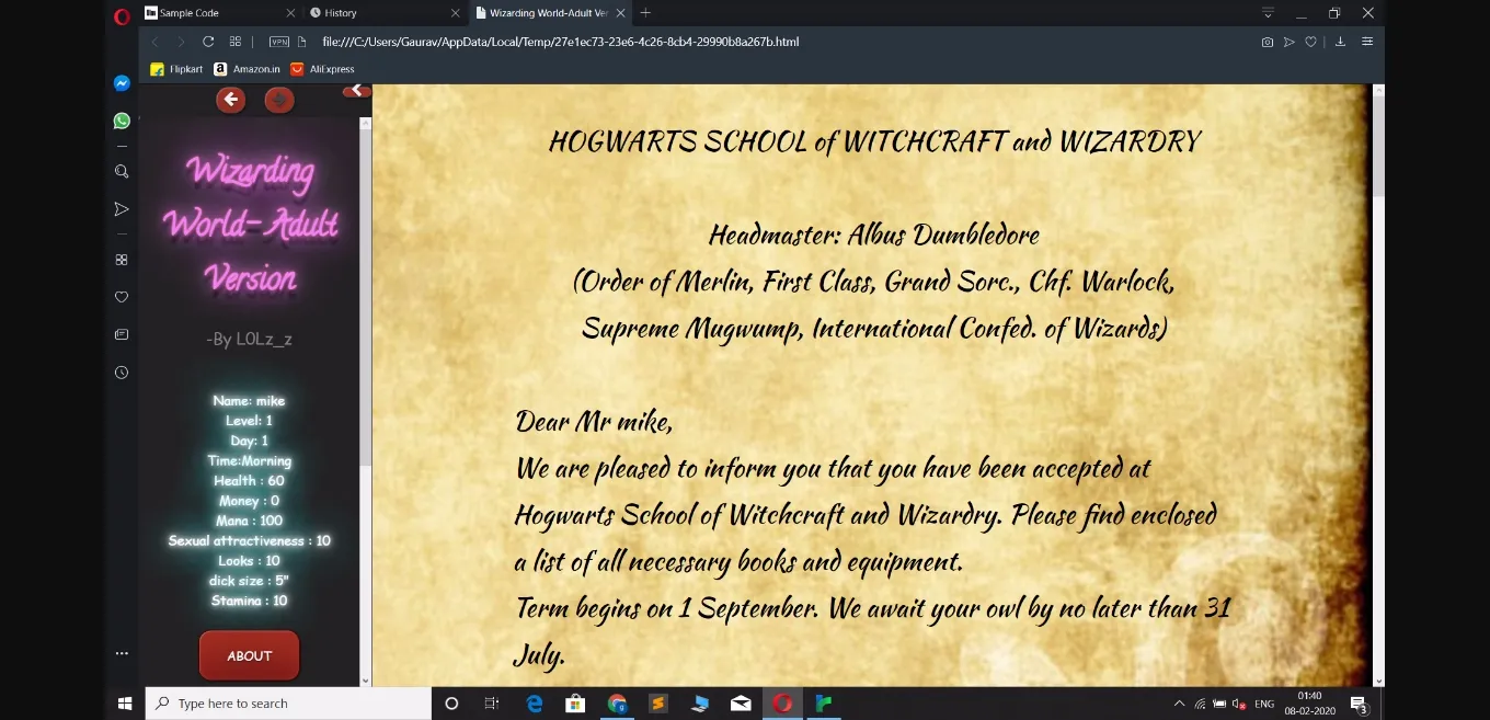 HTML Abandoned Wizarding World Adult Version [v0.1.2.5 Bugfix] [L0Lz_z] | Free Adult Games