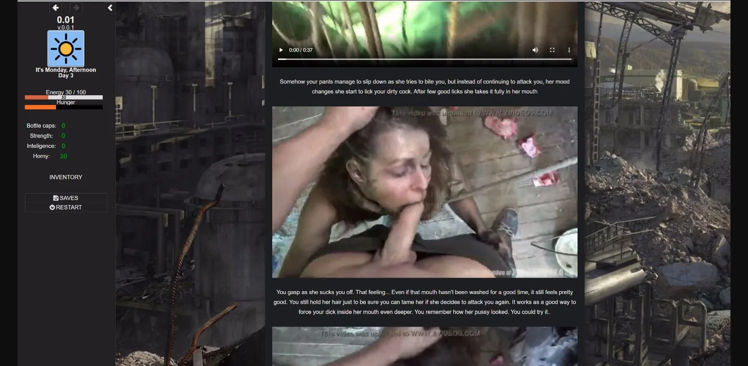 HTML Apocalyptic World [v0.57a] [ttyrke] | Free Adult Games