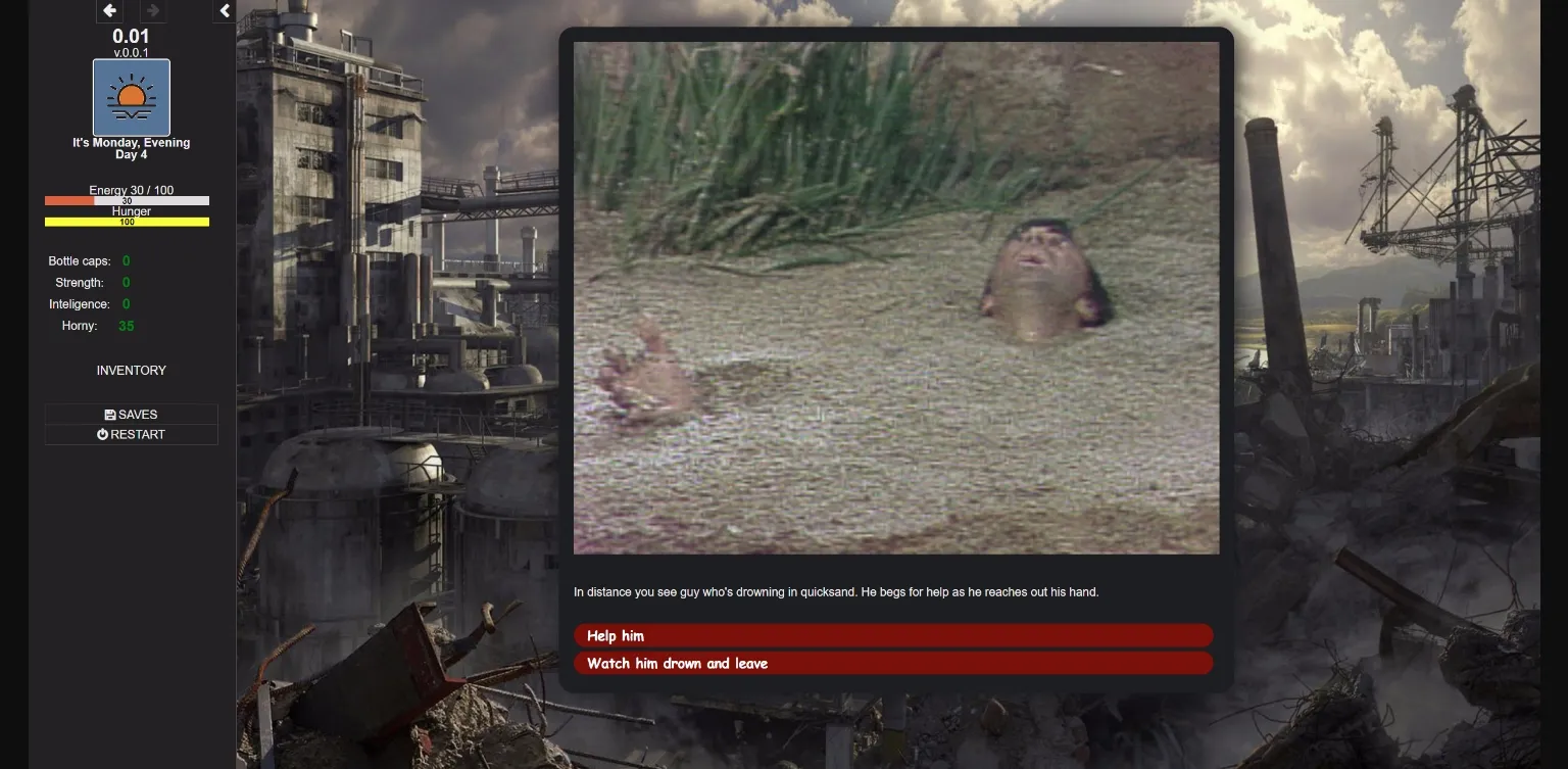 HTML Apocalyptic World [v0.57a] [ttyrke] | Free Adult Games