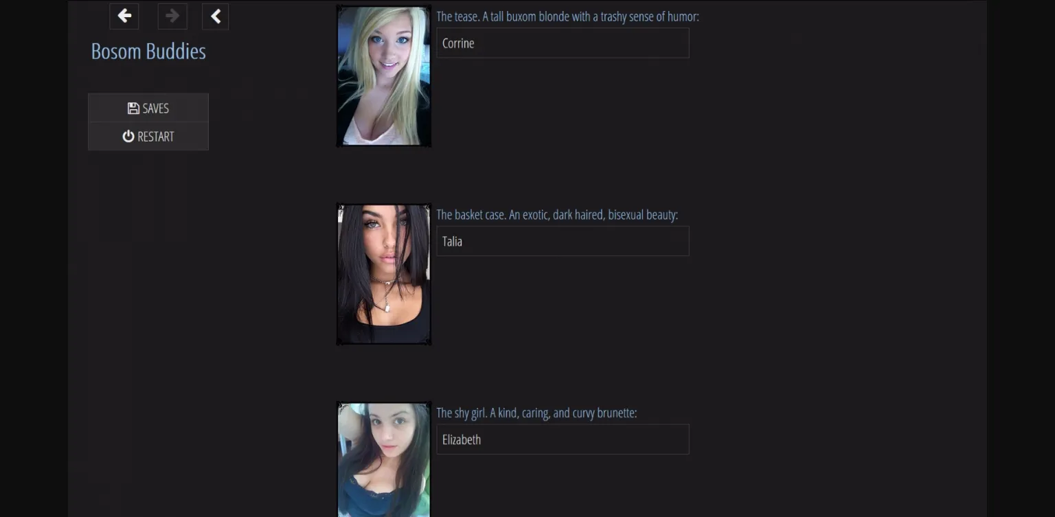 HTML Completed Bosom Buddies [Final] [BosomBuddies] | Free Adult Games