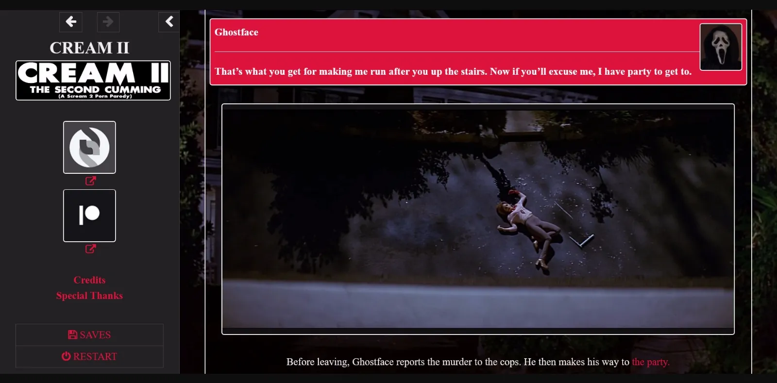 HTML Completed Cream II  The Second Cumming - A Scream 2 Porn Parody [Final] [Amai Otoko] | Free Adult Games