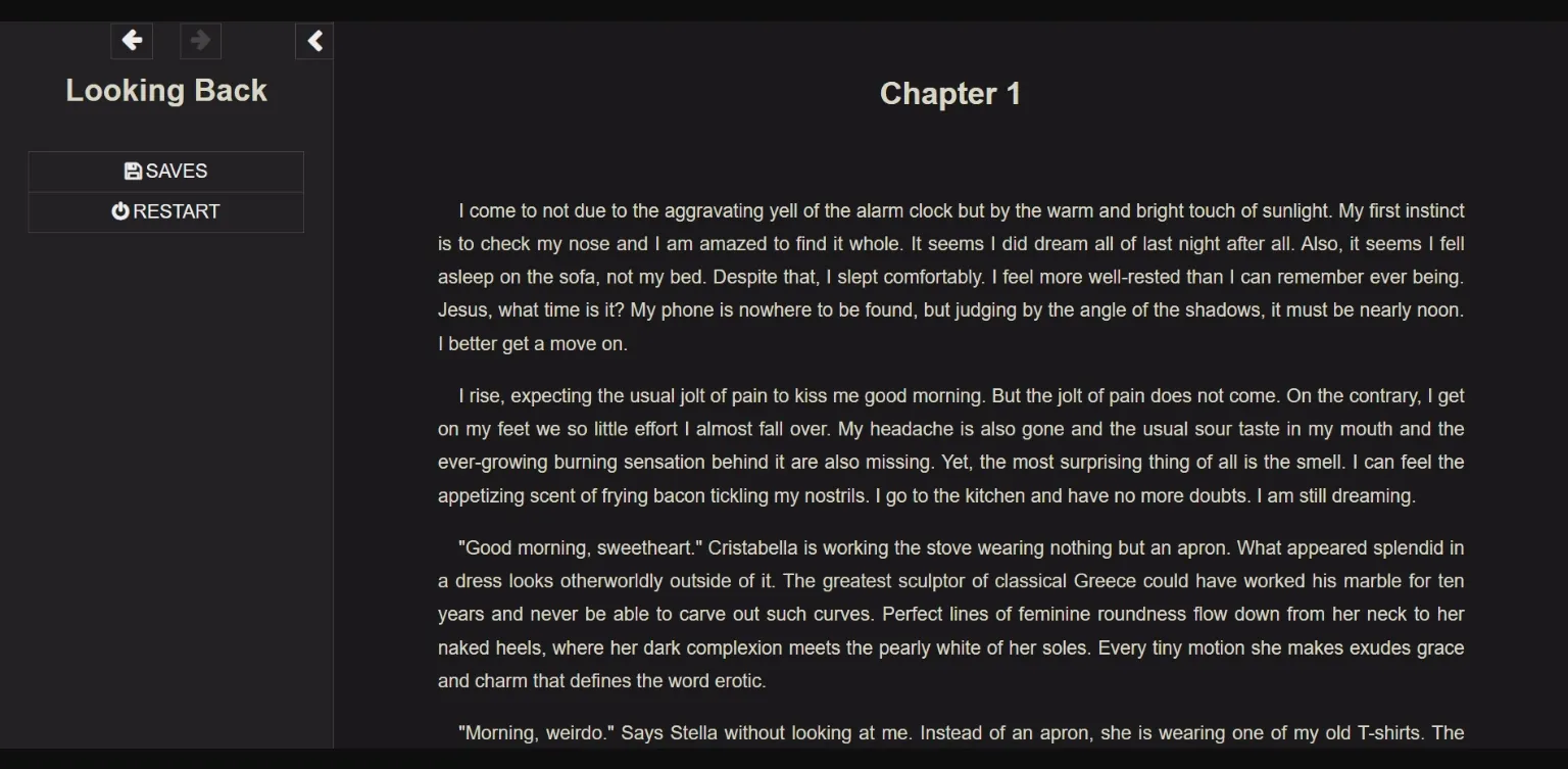 HTML Completed Looking Back [v1.1] [Nobody Cares] | Free Adult Games