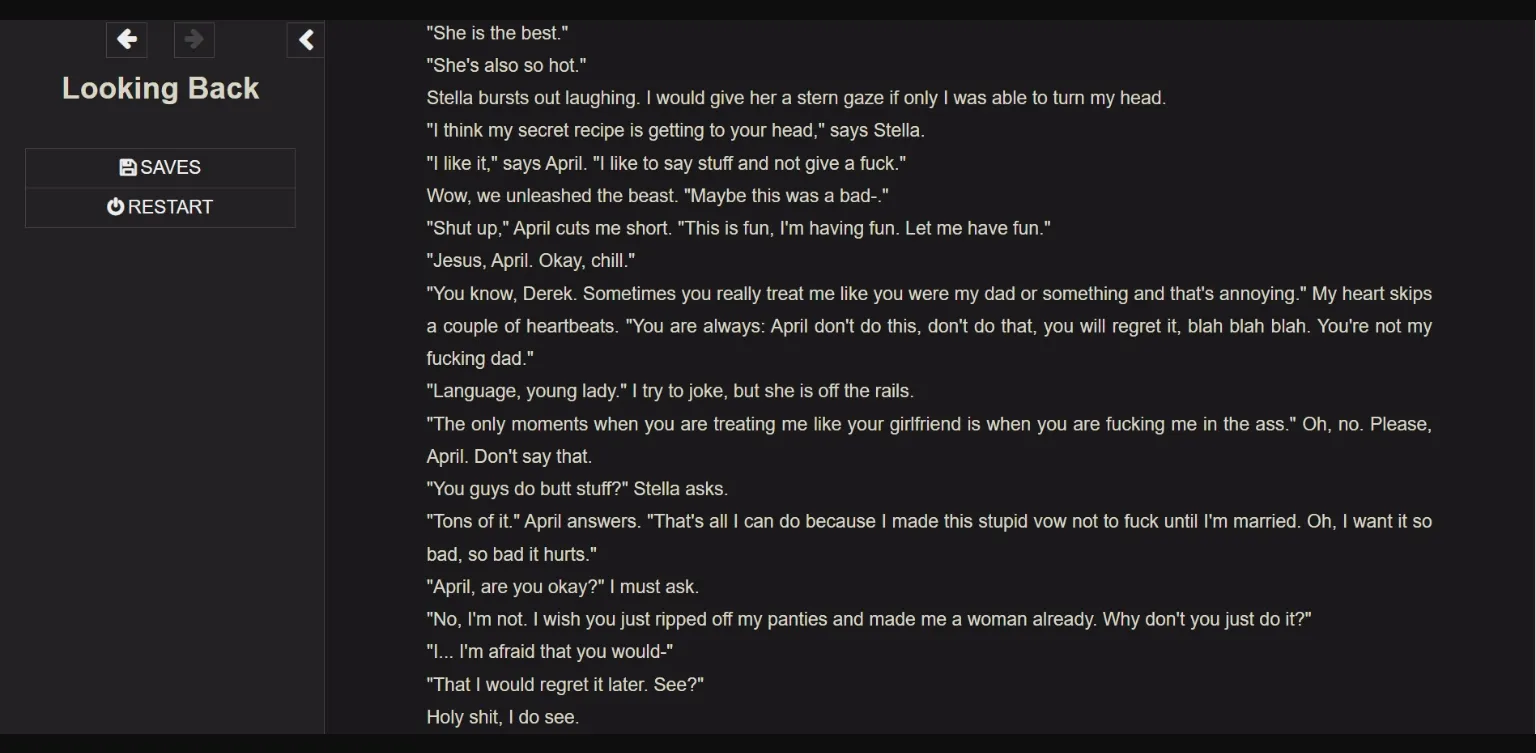 HTML Completed Looking Back [v1.1] [Nobody Cares] | Free Adult Games