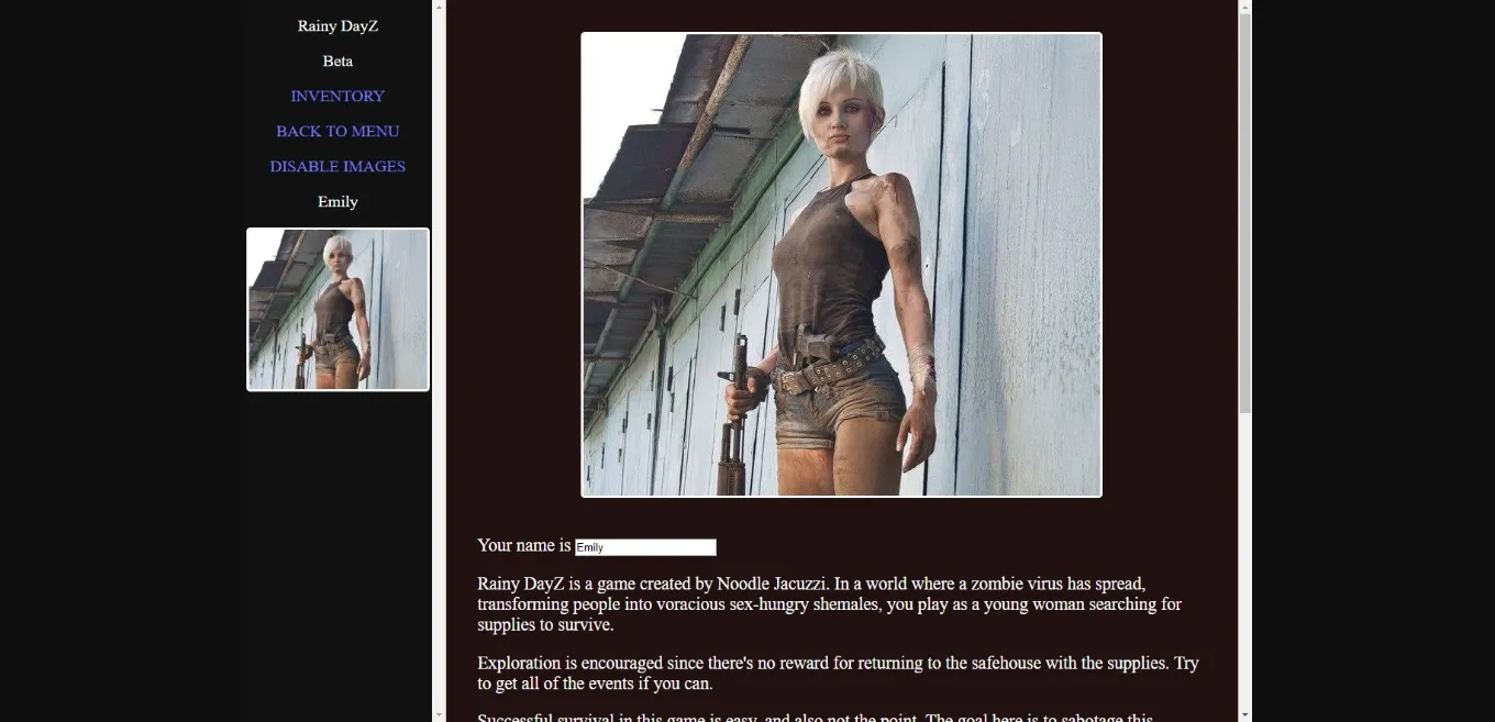 HTML Completed Rainy DayZ [v4.5b] [NoodleJacuzzi] | Free Adult Games