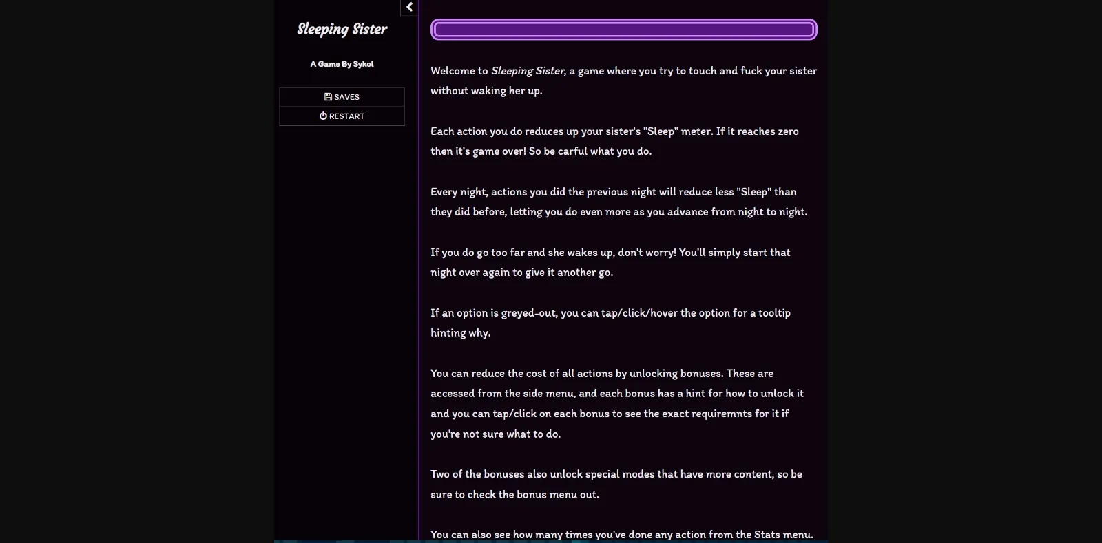 HTML Completed Sleeping Sister [Final] [Sykol] | Free Adult Games