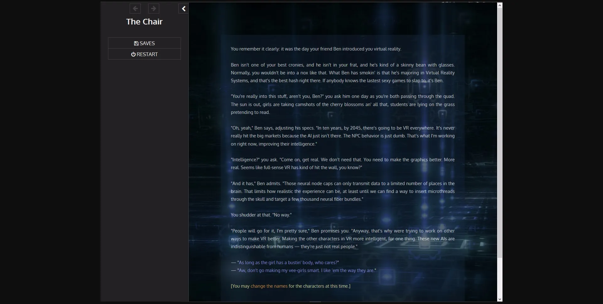 HTML Completed The Chair [Green_Double_Aught] | Free Adult Games