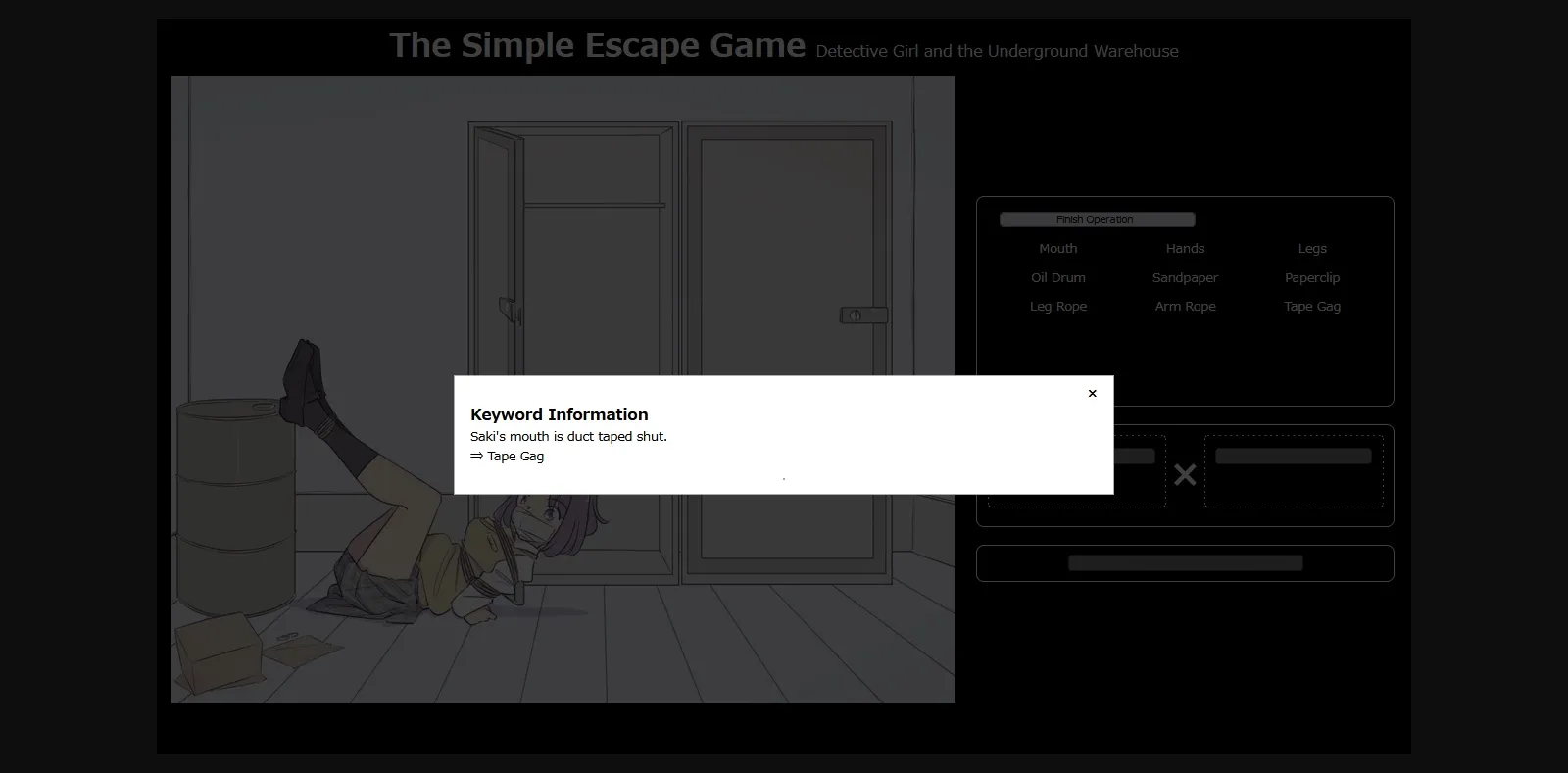 HTML Completed The Simple Escape Game ~Detective Girl and the Underground Warehouse~ [Final] [TripleQ] | Free Adult Games