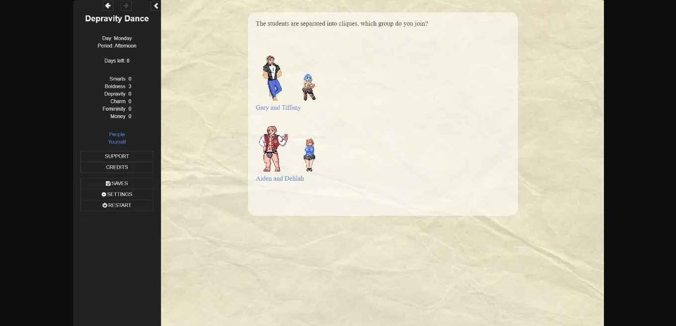 HTML Depravity Dance [v0.0.1] [ScandalousSheep] | Free Adult Games