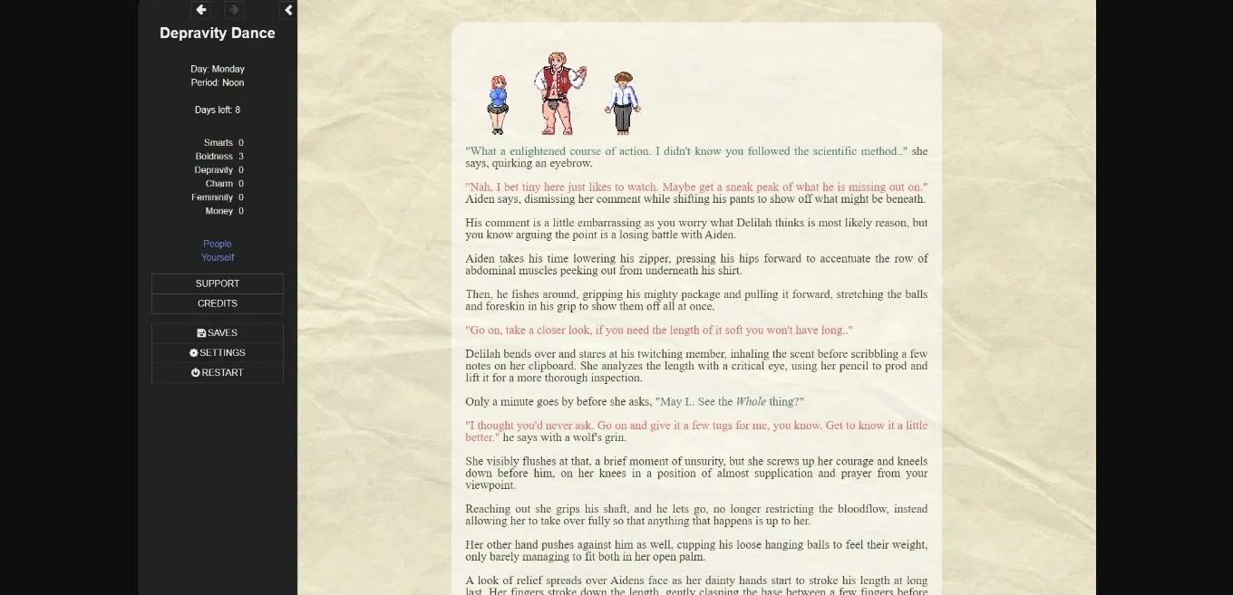 HTML Depravity Dance [v0.0.1] [ScandalousSheep] | Free Adult Games