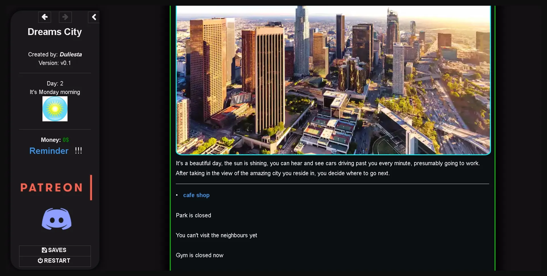 HTML Dreams City [v0.1] [Duliesta] | Free Adult Games