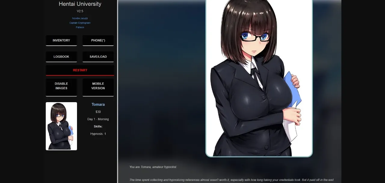 HTML Hentai University [v33] [NoodleJacuzzi] | Free Adult Games