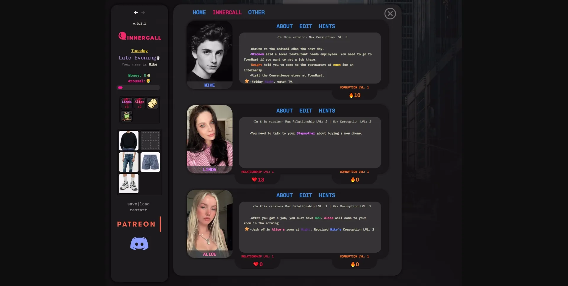 HTML Innercall [v0.3.1 Public] [Cerbee] | Free Adult Games