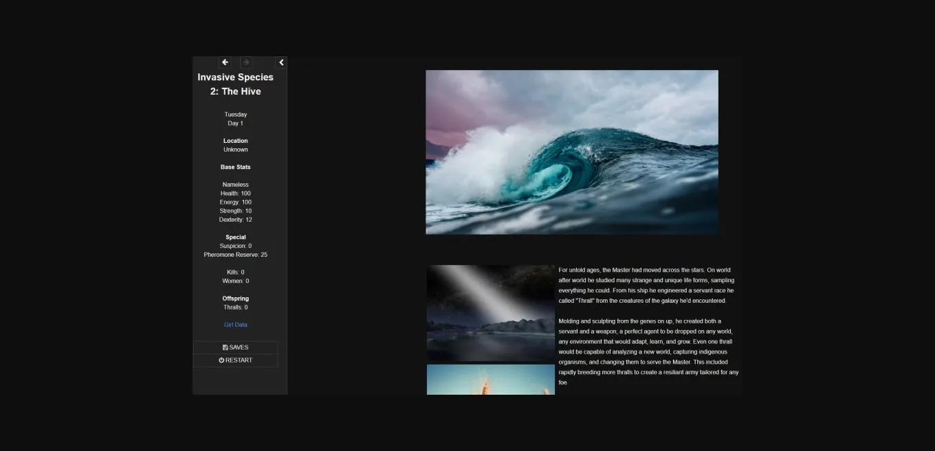 HTML Invasive Species 2  The Hive [v0.2.9.4] [ArmyofRobots] | Free Adult Games