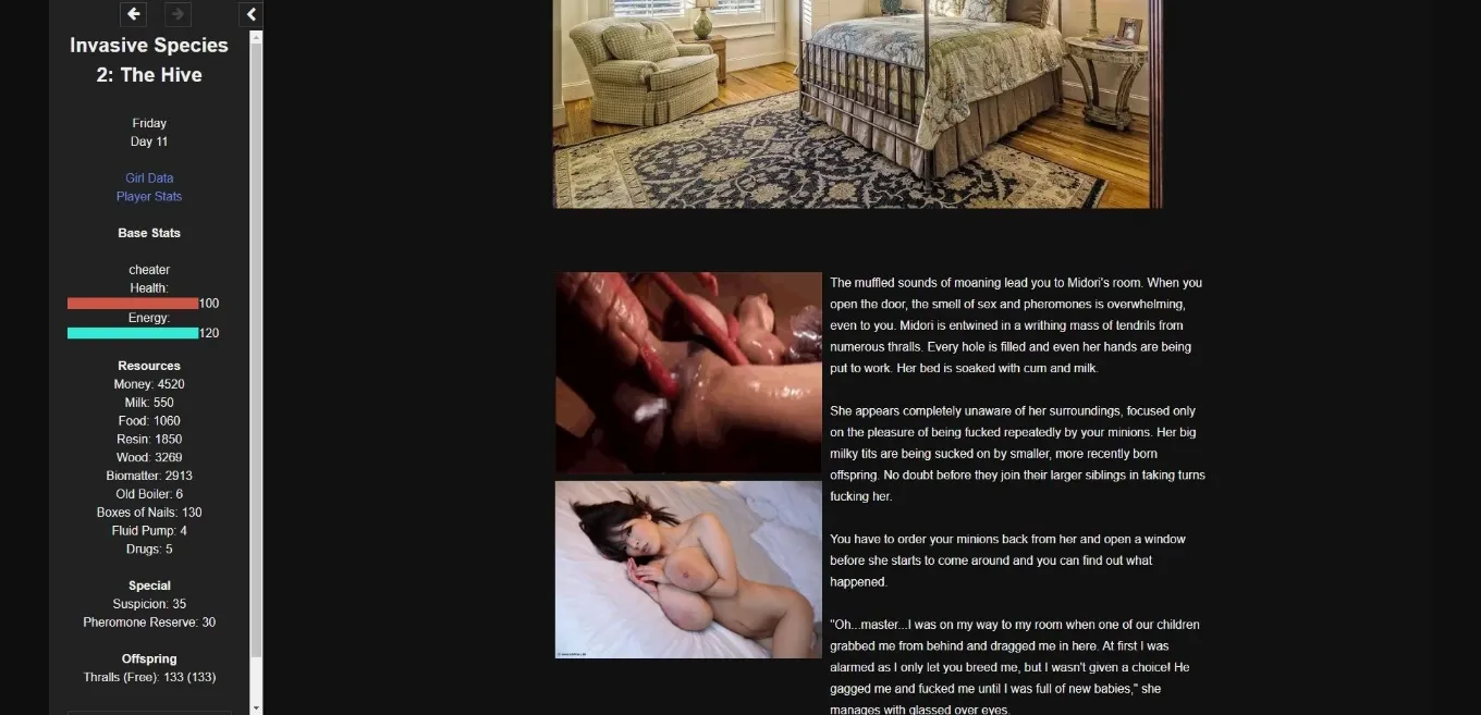 HTML Invasive Species 2  The Hive [v0.2.9.4] [ArmyofRobots] | Free Adult Games