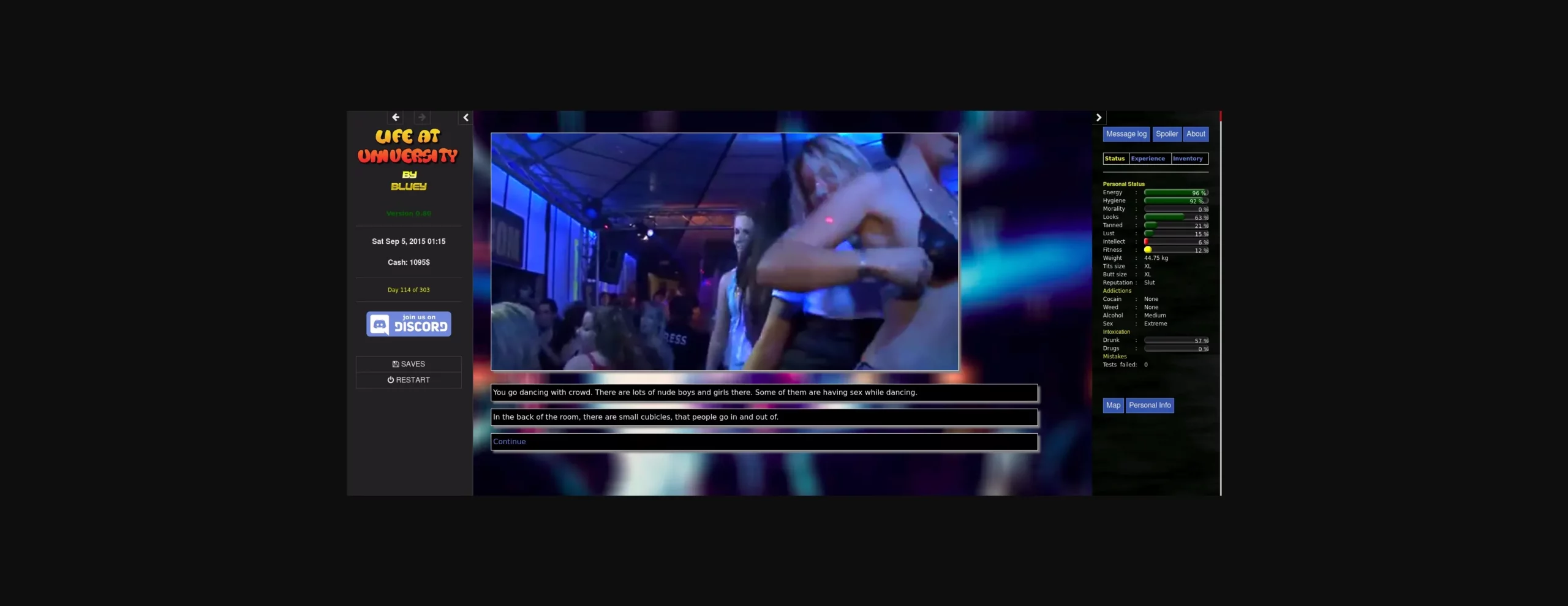 HTML Life at University [v1.41] [Bluey] | Free Adult Games