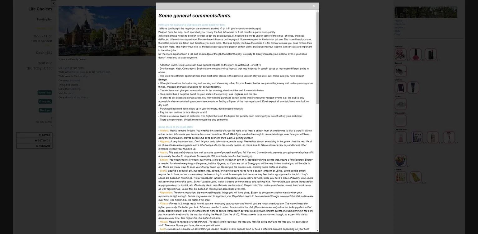 HTML Life Choices [v0.8.8.73] [Burningsun] | Free Adult Games