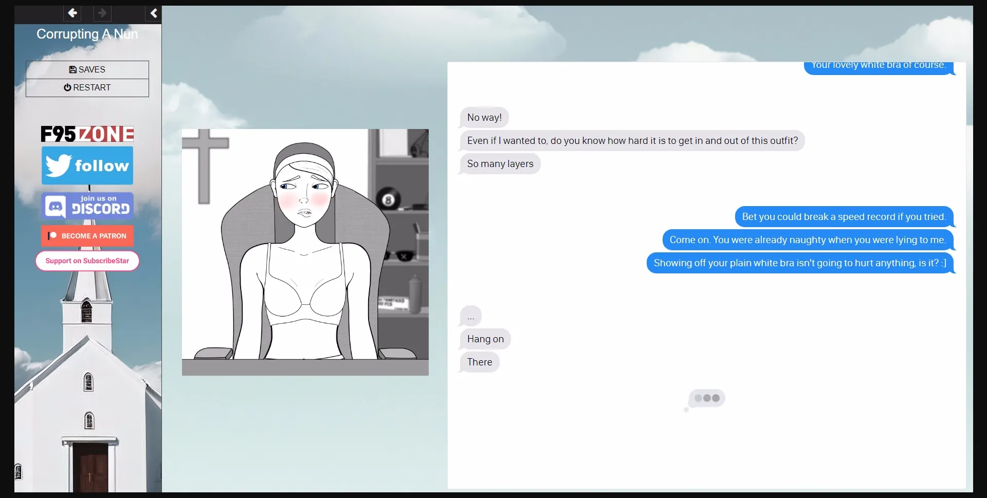 HTML Onhold Corrupting a Nun [v0.08b] [Sinaxxr] | Free Adult Games