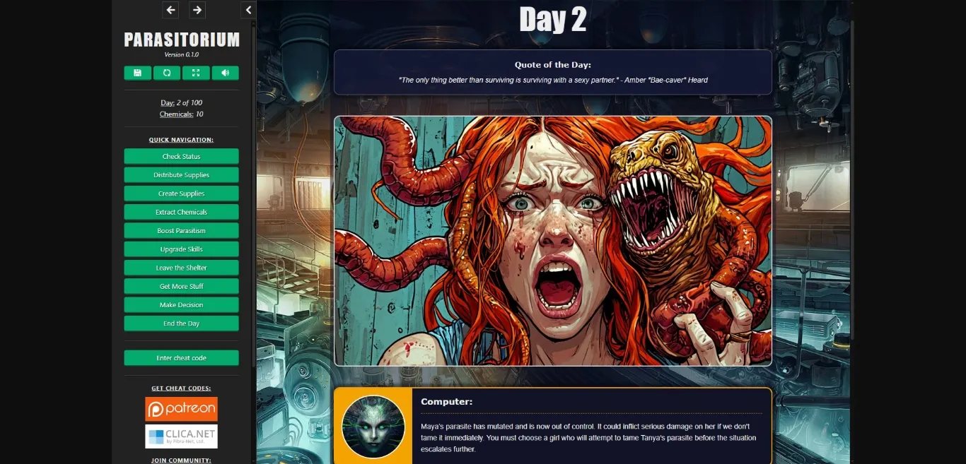 HTML Parasitorium [v0.1.0] [SupremeAI] | Free Adult Games