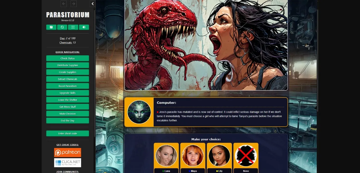 HTML Parasitorium [v0.1.0] [SupremeAI] | Free Adult Games