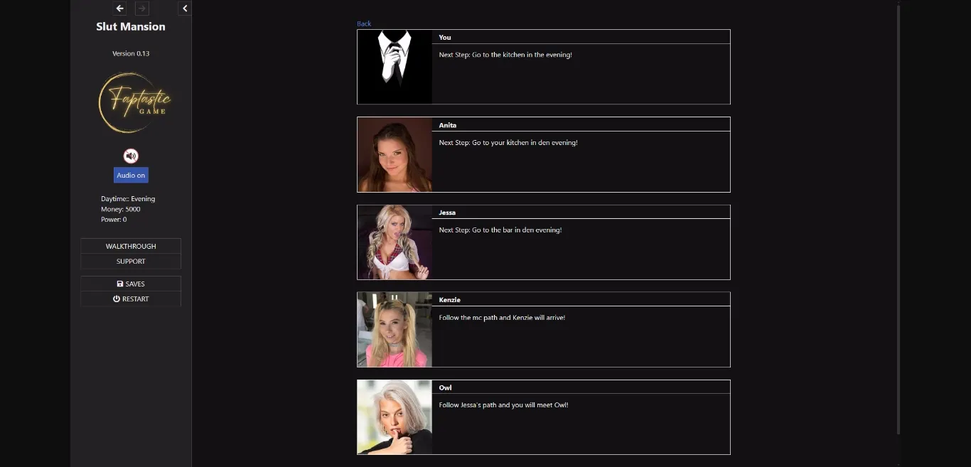 HTML Slut Mansion [v0.14] [Faptastic Game] | Free Adult Games