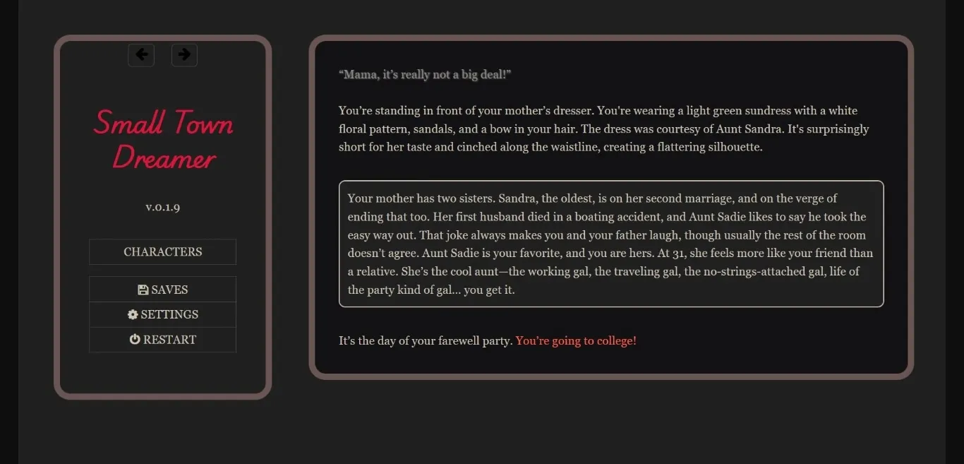 HTML Small Town Dreamer [v0.2.1] [sicklycynic] | Free Adult Games