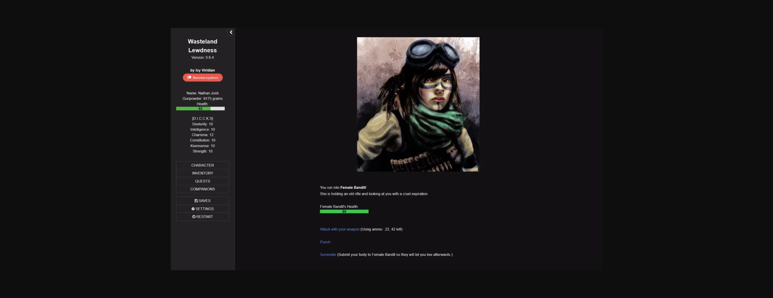 HTML Wasteland Lewdness [v0.60.2] [Icy Viridian] | Free Adult Games