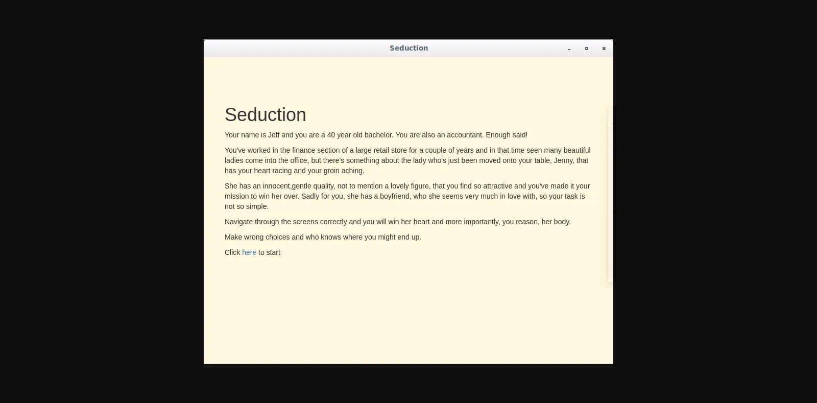 Others Abandoned Seduction [Part 1] [bassman_al] | Free Adult Games