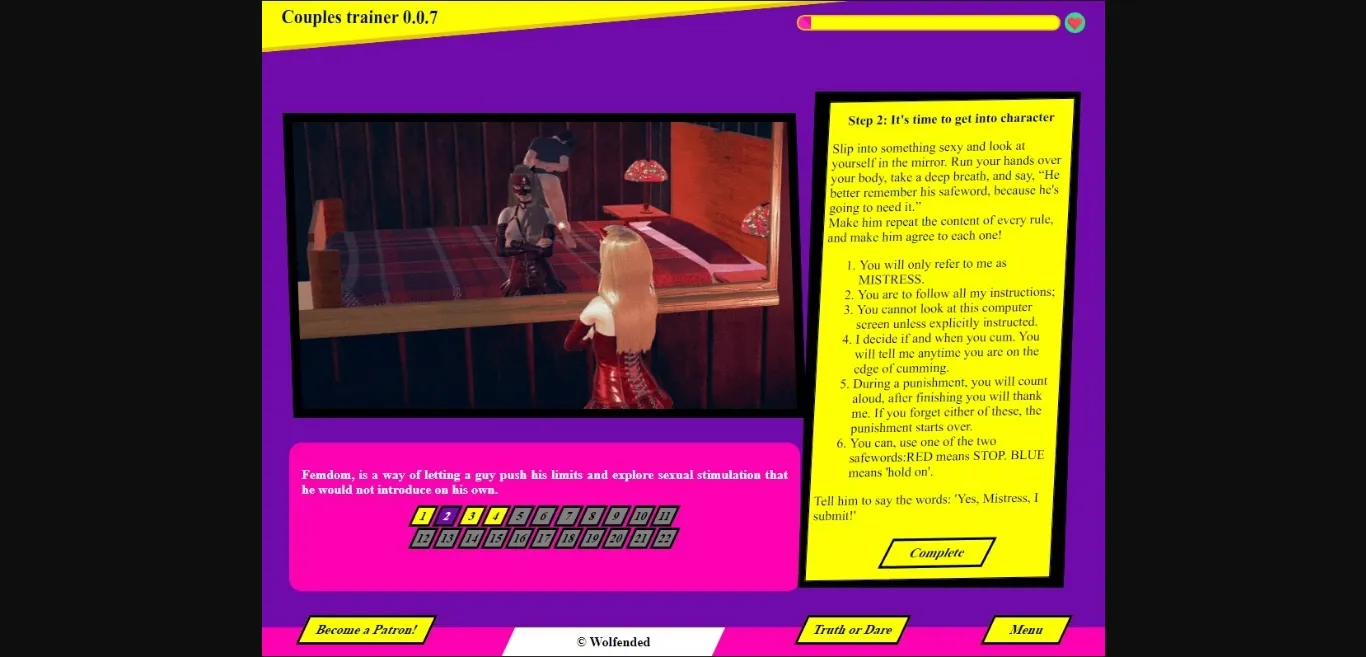 Others Completed Couples Trainer [v0.0.8] [Wolfended] | Free Adult Games