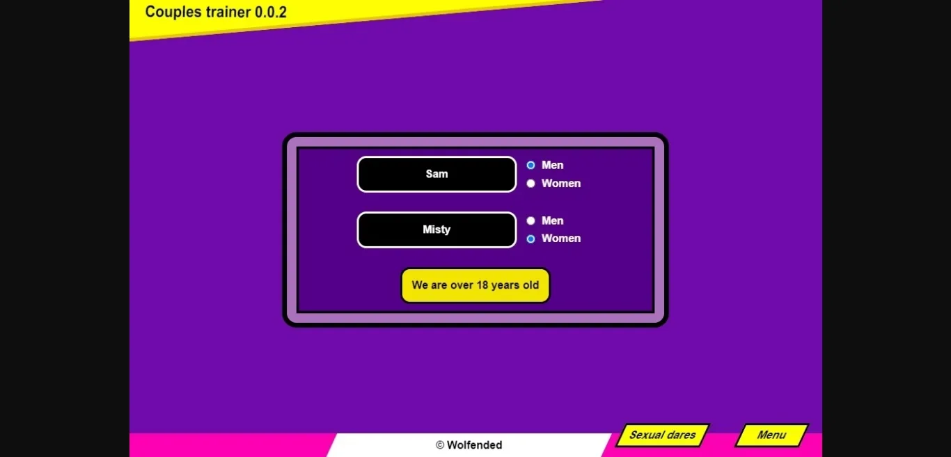 Others Completed Couples Trainer [v0.0.8] [Wolfended] | Free Adult Games