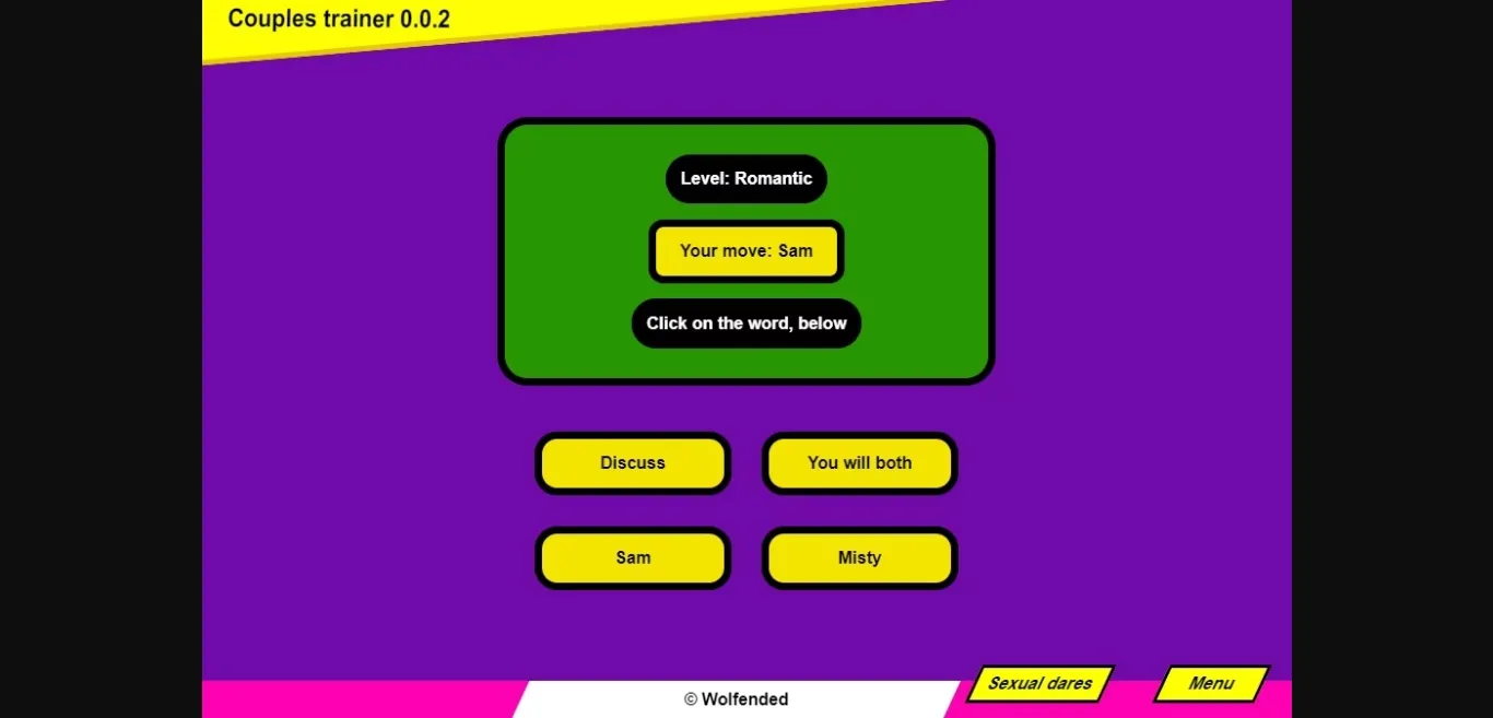 Others Completed Couples Trainer [v0.0.8] [Wolfended] | Free Adult Games